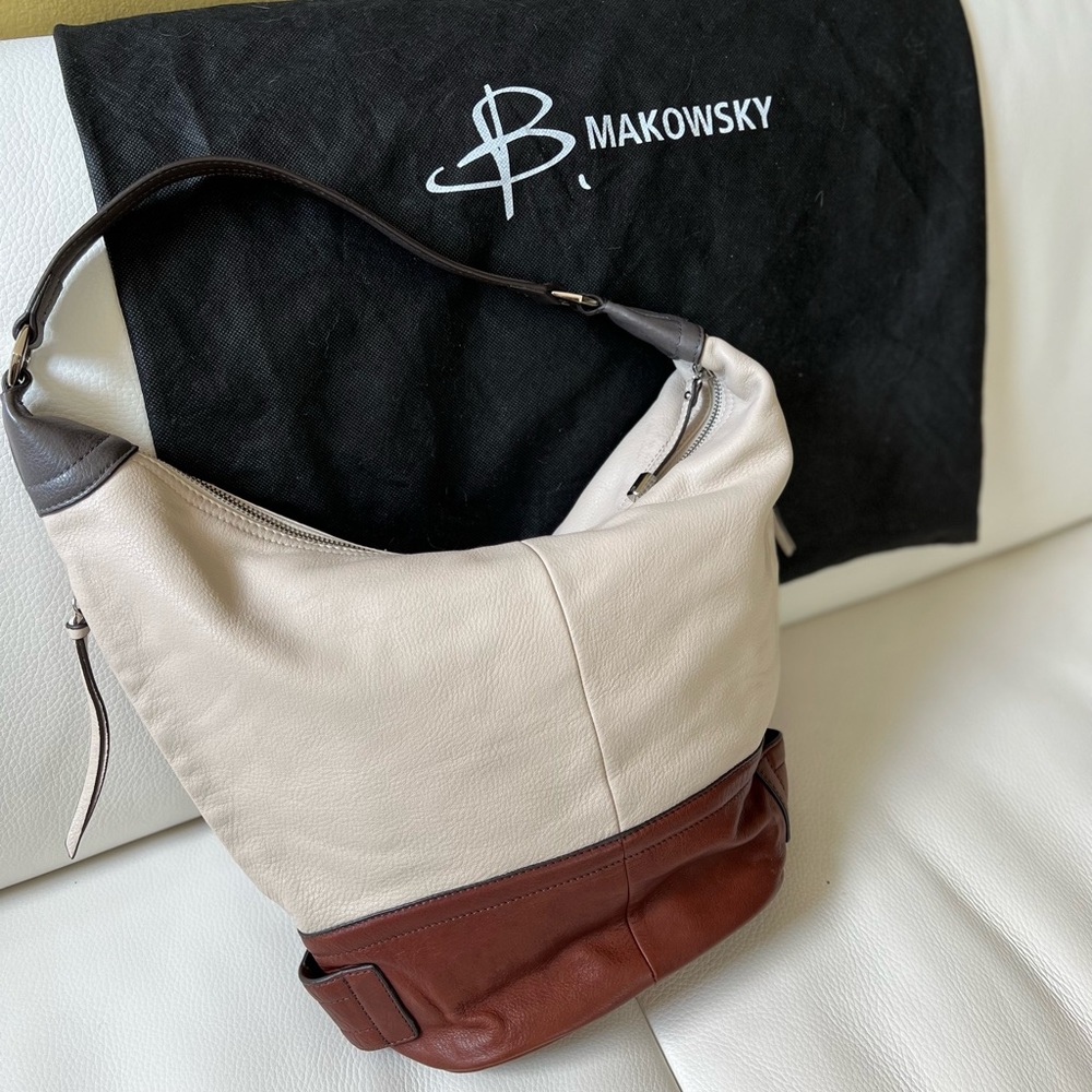 B. Makowsky Leather Shoulder Bag